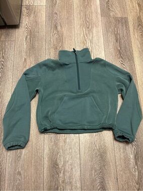 Lululemon Half-Zip Pullover Fleece Sweater in Teal Green